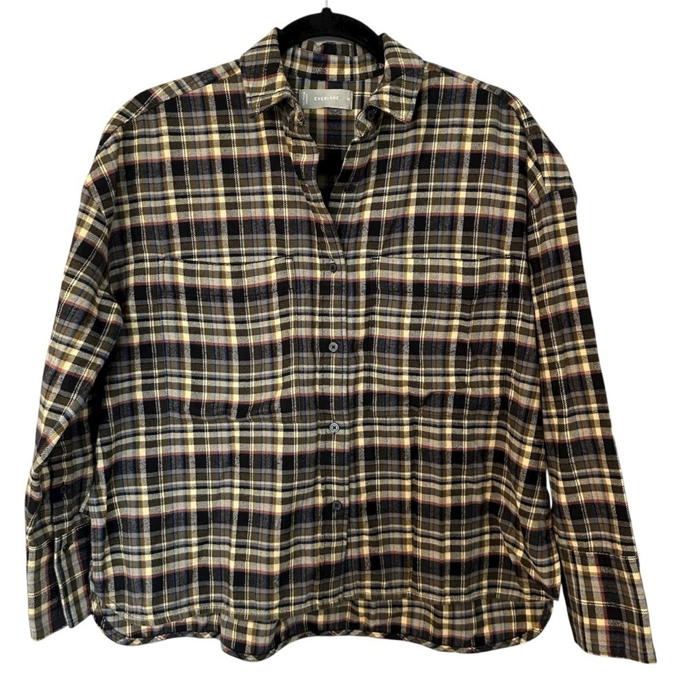 Everlane Women’s Long Sleeve Casual Cotton Plaid Button Up Shirt Sz XS NWOT